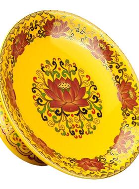 浮雕彩绘水果供盘香薰桌面摆件