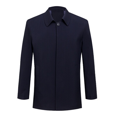 皮尔卡丹高档爸爸桑蚕丝夹克外套