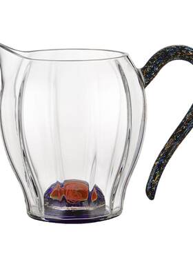 晶焱十二楞繁花凤羽玻璃公道杯