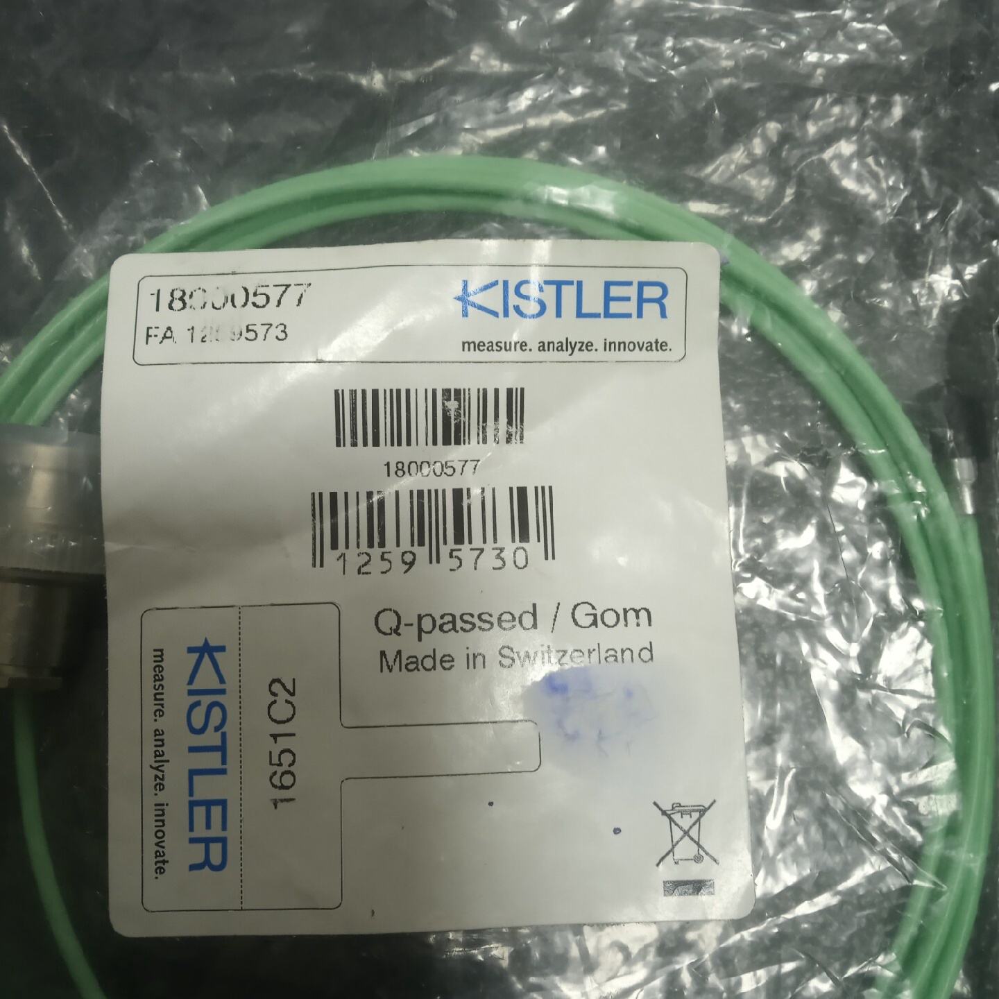 奇石乐 1651C2，KISTLER 传感器18000577拍前询价下单