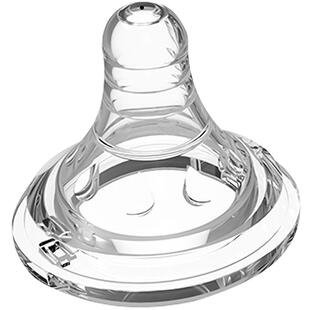 cocome可可萌奶嘴宽口径 宽口柔感硅胶奶嘴S型 M型L型十字型2只装