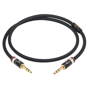 6.5大三芯音频线单晶铜镀银电钢琴音响调音台6.35双声道TRS连接线