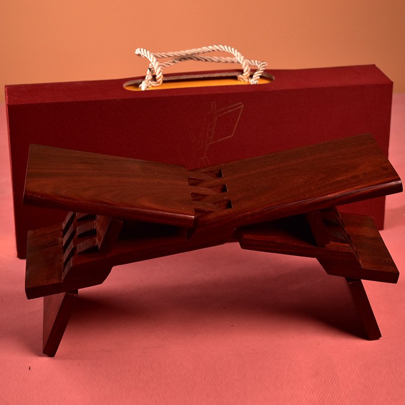 缅甸花梨非洲紫檀第一代鲁班礼盒装商务礼品文化整中国掏空木凳