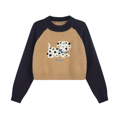 UNIFREE卡其色小个子毛衣