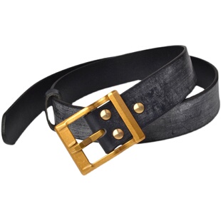 英国马缰革皮带风尘6代腰带植鞣革纯牛皮男休闲黄铜针扣真皮裤带