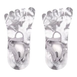 五指瑜伽袜子女春秋季扎染女士船袜专业防滑运动普拉提健身分指袜