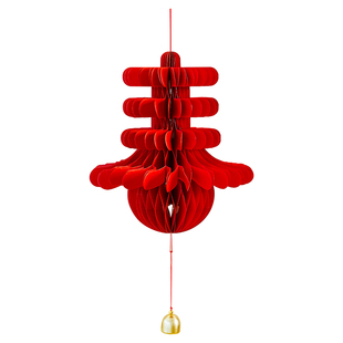 新年蜂窝立体春字灯笼春节装饰马年吉祥折纸过年氛围元旦布置挂件