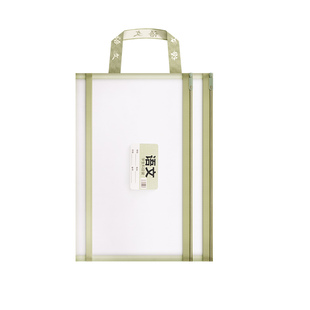 科目分类袋文件袋小学生专用双层大容量课本作业补习袋试卷收纳袋拉链式初中生透明手提拎书袋加厚网纱学科袋