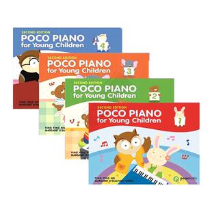青少年儿童钢琴教程 英文版 全套共一至四卷 poco原版乐谱书 Poco Piano for Young Children Book 1-4