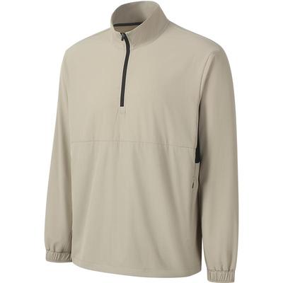 本来BENLAI男士防泼水立领运动罩衫25秋季新款宽松衬衫BRM250004