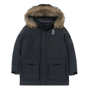 【自营】MLB美职棒羽绒服男女装保暖宽松运动毛领外套3ADJB0656