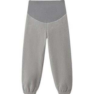 超大码孕妇裤子秋冬宽松加绒托腹打底裤保暖裤居家睡裤冬装200斤