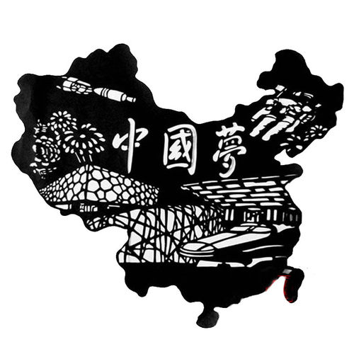 包邮清明上河图系列大幅剪纸素材图样复印底稿黑白刻纸图案送红纸