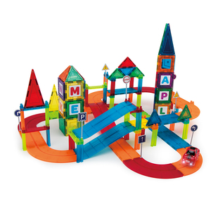 思创彩窗磁力片轨道积木儿童汽车玩具益智男女孩拼装兼容GiroMag