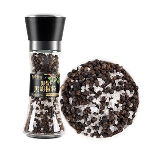 谷食密语海盐黑胡椒粒研磨瓶牛排调料西餐调味料迷迭香欧芹大蒜盐