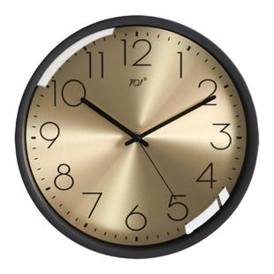 TQJ北欧金属静音挂钟客厅卧室家用时尚时钟挂墙简约电波石英钟表