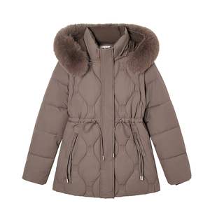 大毛领袖子可拆卸帽子马甲收腰棉袄宽松加厚小个子羽绒棉衣女棉服