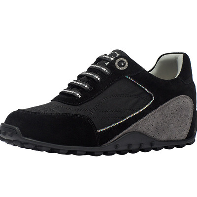 CDF女鞋2025秋季新款时尚复古休闲鞋简约内增高水钻潮流德训鞋女