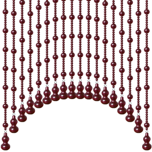 桃木珠帘隔断玄关过道帘子客厅卧室卫生间新款门帘吊饰免打孔挂帘