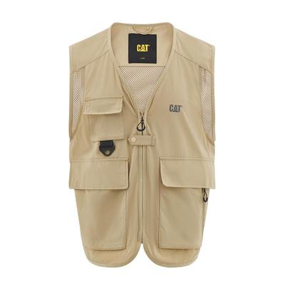 CAT卡特25秋冬男士工装风吸湿速干网眼透气马甲速干衣商场同款