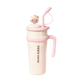 【自营】COSTA享福猫系列保温杯大容量巨无霸水杯咖啡吸管杯随行
