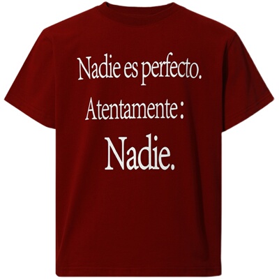 FUNKYFUN男女西语印花短袖T恤