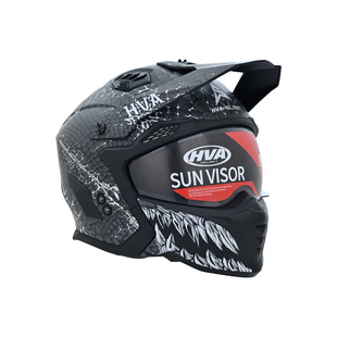 HVA摩托车组合盔男女半盔机车复古头盔3c认证全盔四季通用可拆卸