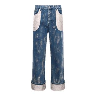 BIRTH OF ROYAL CHILD.BORC 【丁禹兮同款】浮雕刷银牛仔裤男百搭