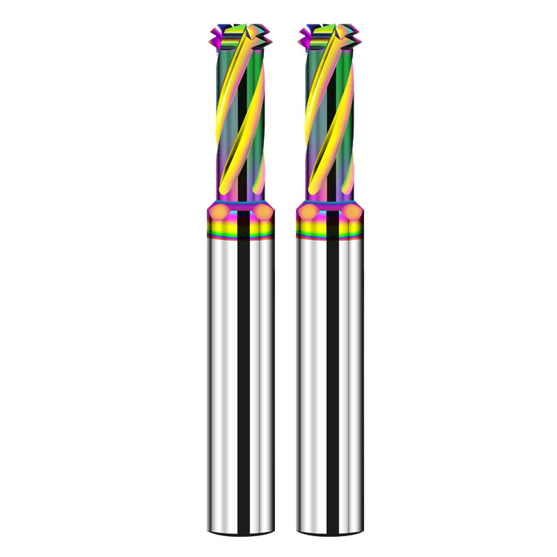 螺纹铣刀免打底孔不锈钢用多功能三合一DLC七彩铜铝专用铣牙刀