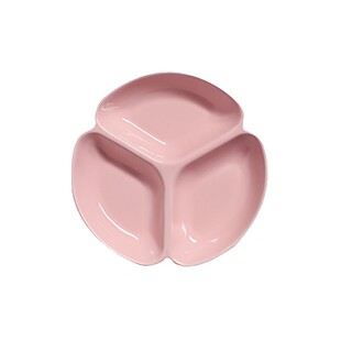 包邮分格餐具盘陶瓷配菜盘子分隔盘家用分菜盘三格分餐盘早餐盘子