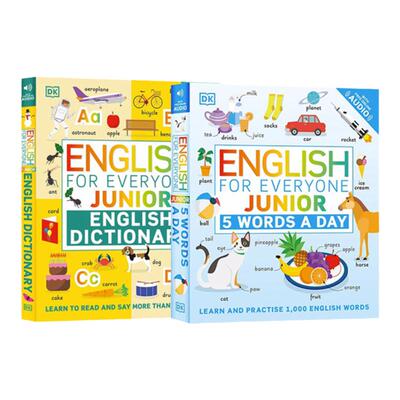DK English For Everyone Junior 5 Words A Day 每天日5个单词小达人小蝌蚪点读版儿童词汇图解英语初级词典幼儿少儿英语常见词汇
