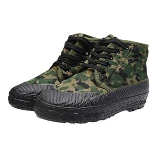 加绒加厚高帮解放鞋男冬季保暖冷库棉鞋帆布黄球鞋耐磨工地劳保鞋