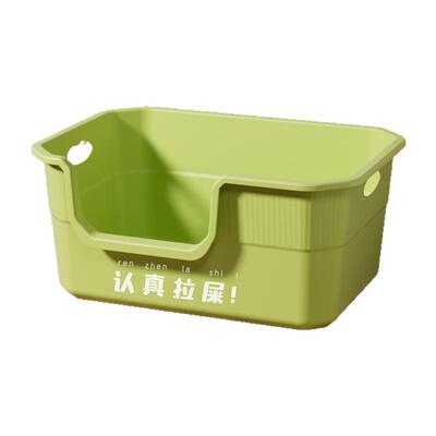 超大号开放式防臭防外溅猫砂盆