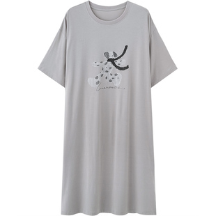 SLEEPTIGHT情侣睡衣夏季男士短袖短裤舒适松弛感睡裙女款莫代尔