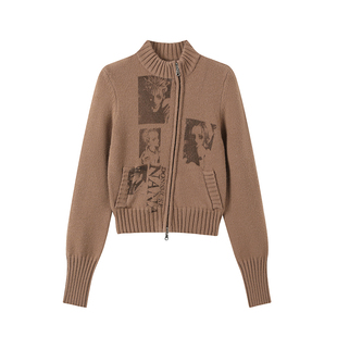 DONSMOKE正版授权NANA真一娜娜修身拉链开衫外套内搭上衣