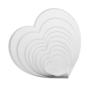 烘焙模具 304不锈钢心形慕斯圈 提拉米苏芝士蛋糕模具 6 810 12寸