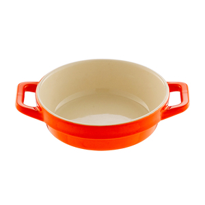 陶瓷圆形烤盘芝士饭甜品双耳烤盘意粉盘千层面烘培器具模具