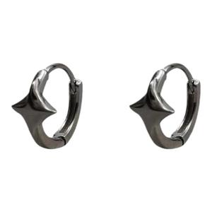 男款设计感925耳钉男士简约耳环酷养耳洞耳扣耳圈高级感男生耳饰