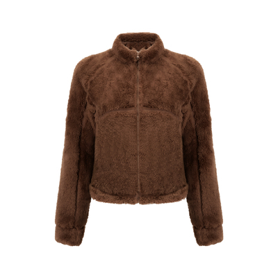 云朵般触感美式长绒摇粒绒短款