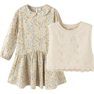 巴拉巴拉童装儿童裙子女童连衣裙2026秋新款套装洋气甜美春装大童