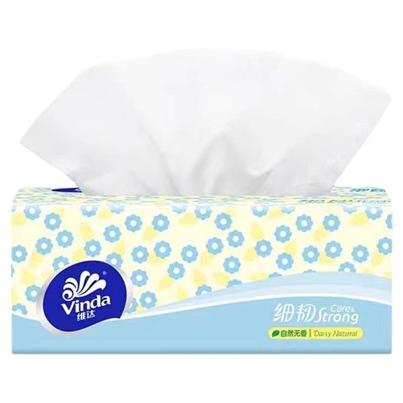 维达抽纸24包细韧3层100抽无香纸巾家用面巾纸餐巾纸抽手纸整箱装