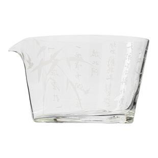 手抓加厚茶具公道杯玻璃高档功夫茶道配件耐高温分茶器诗文茶海