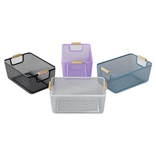 零食收纳筐桌面玩具收纳盒厨房蔬菜水果网红金属铁艺储物置物篮子