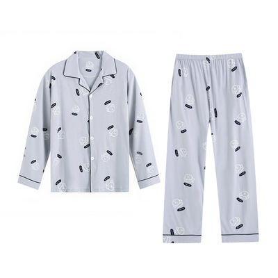 睡衣男长袖纯棉春秋夏季薄款