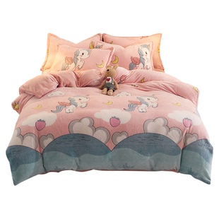 2026新款加厚冬天双面珊瑚绒被套单件牛奶绒冬单人法兰绒被罩加绒