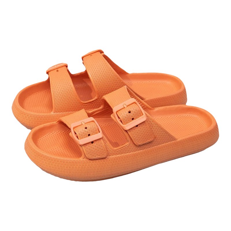 情侣款女士新款双带扣凉EVA拖鞋