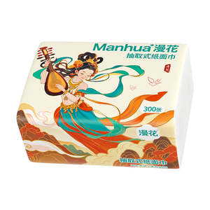 漫花抽纸家用卫生纸5层加厚