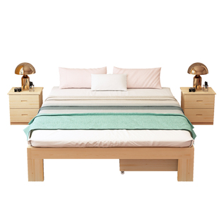 实木床松木床单人床双人床简约成人床儿童床简易床便宜1.5m1.8米