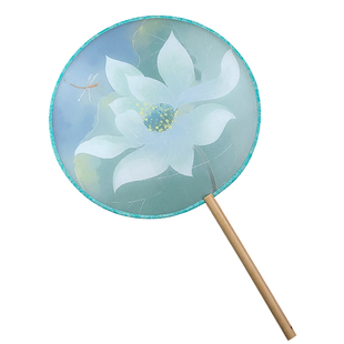 古风团扇中国风双面半透明宫扇圆形扇子古典舞蹈女式汉服旗袍小扇