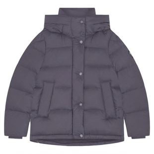 邱莹莹 HELA AOMI “烟紫雁鸭”95鸭绒蓬松连帽大口袋羽绒服